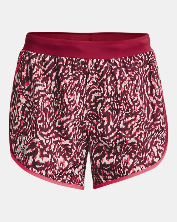 Women's UA Fly-By 2.0 Printed Shorts, Pink, pdpMainDesktop image number 4